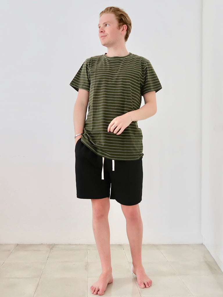 Men's Classic T-shirt (Olive Stripe)