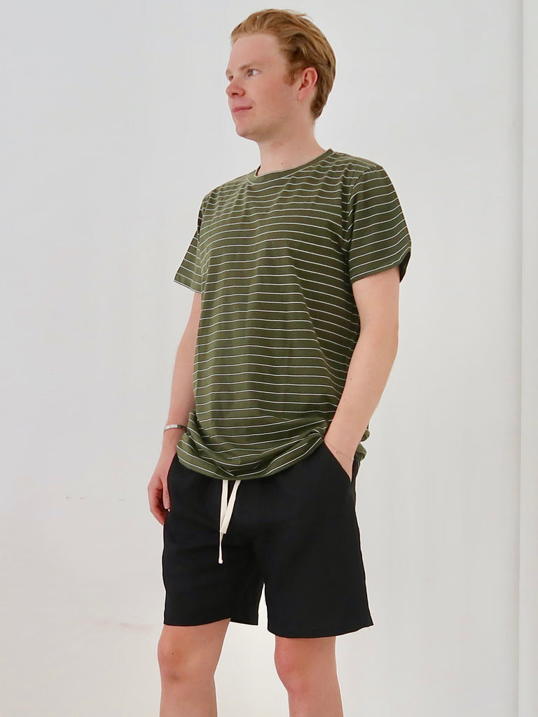 Men's Classic T-shirt (Olive Stripe)