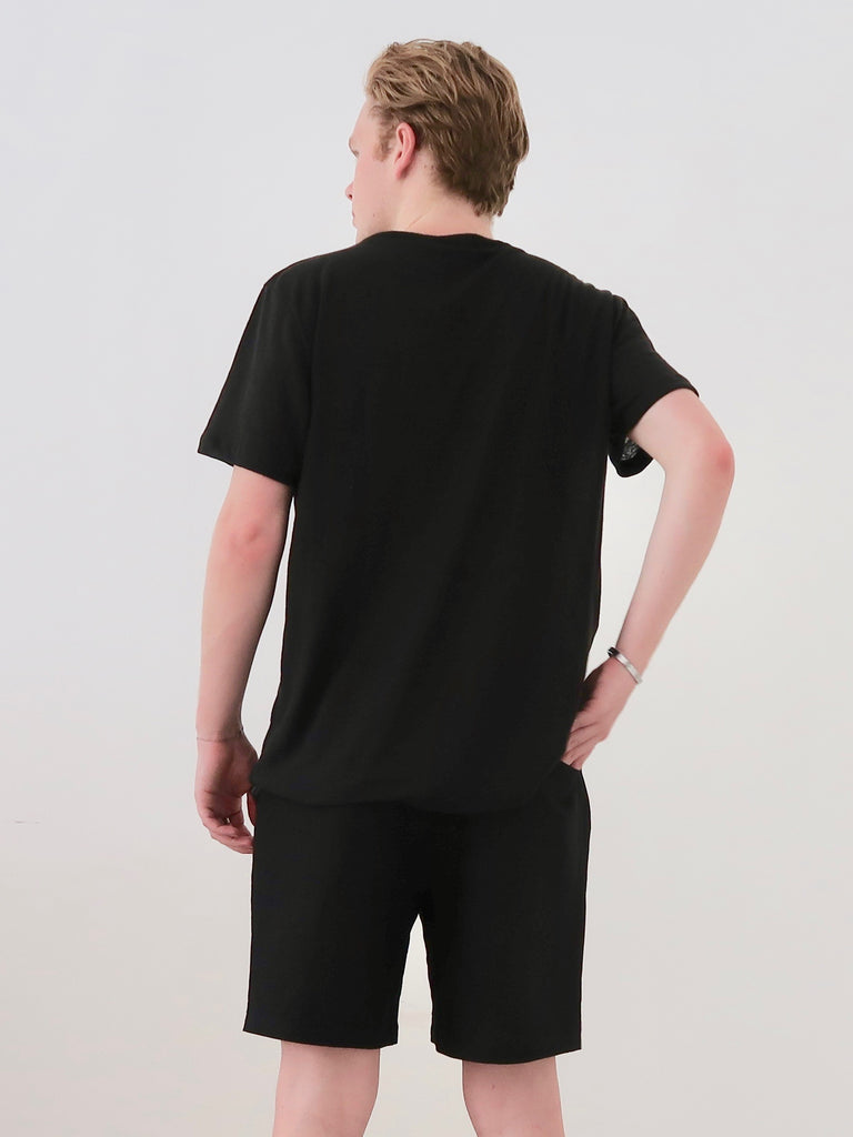 Men's Linen T-shirt (Black)