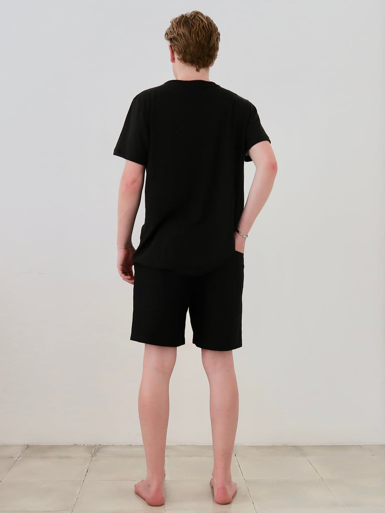 Men's Linen T-shirt (Black)