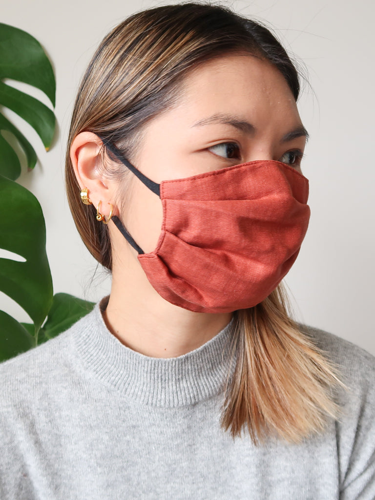 LINEN Reusable Face Mask - 3 Layers with Filter