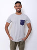 Men's Cotton T-shirt with Pocket (Grey)